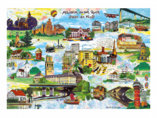 Mülheim - Panorama 30 x 24 cm