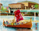 Mülheim- Stadthalle mit Wikingerschiff