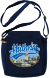Umhängetasche mit Schriftzug und Motiven aus Mülheim an der Ruhr